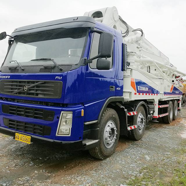 Camion Usado Velvo Zoomlion 47m Cement Concrete Pump Truck With Boom Price